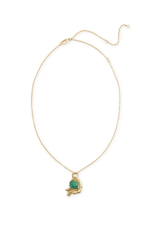 LUNA DRAGON PENDANT NECKLACE sold by Alemais