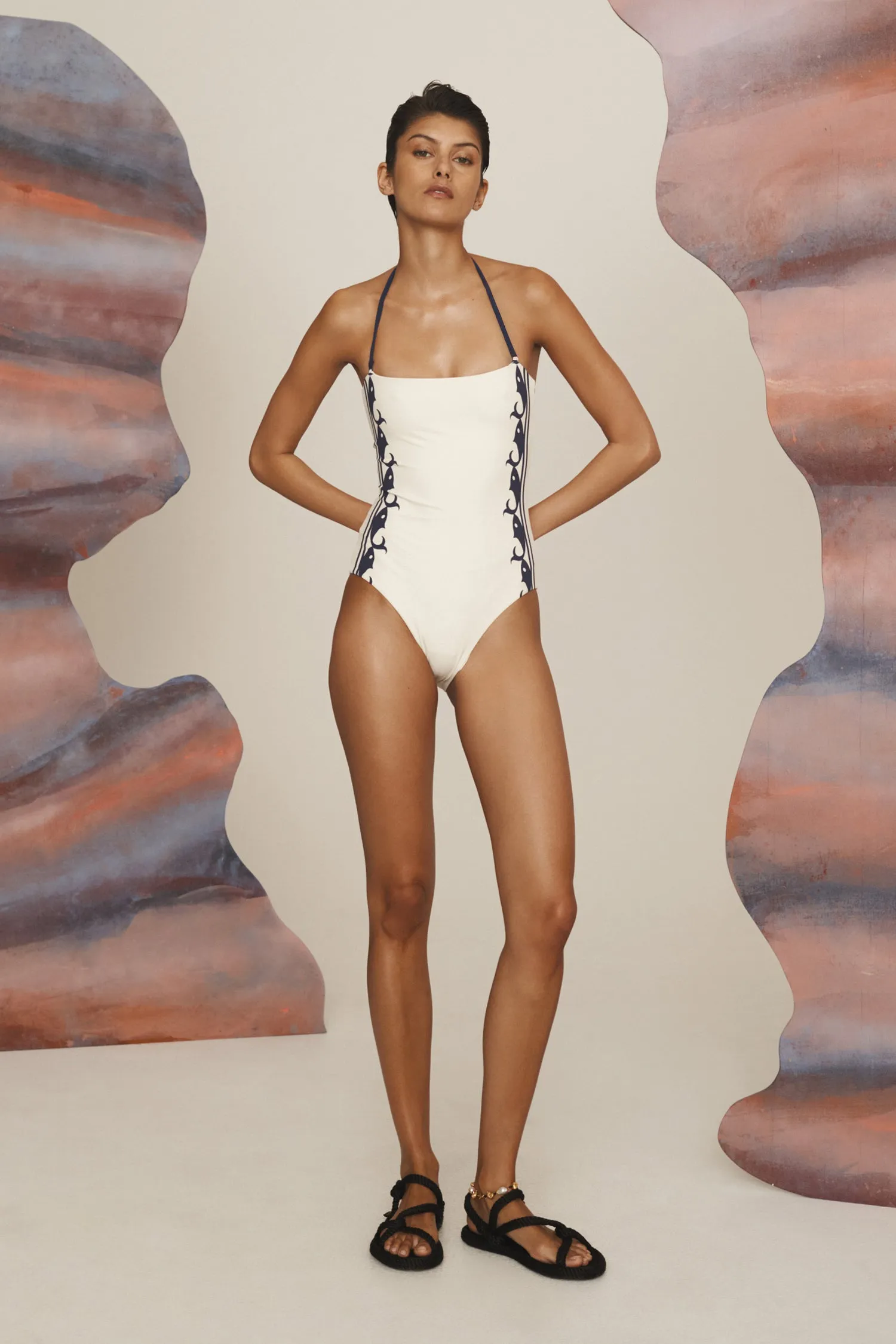 MARINE STRAPLESS ONE PIECE sold by Alemais