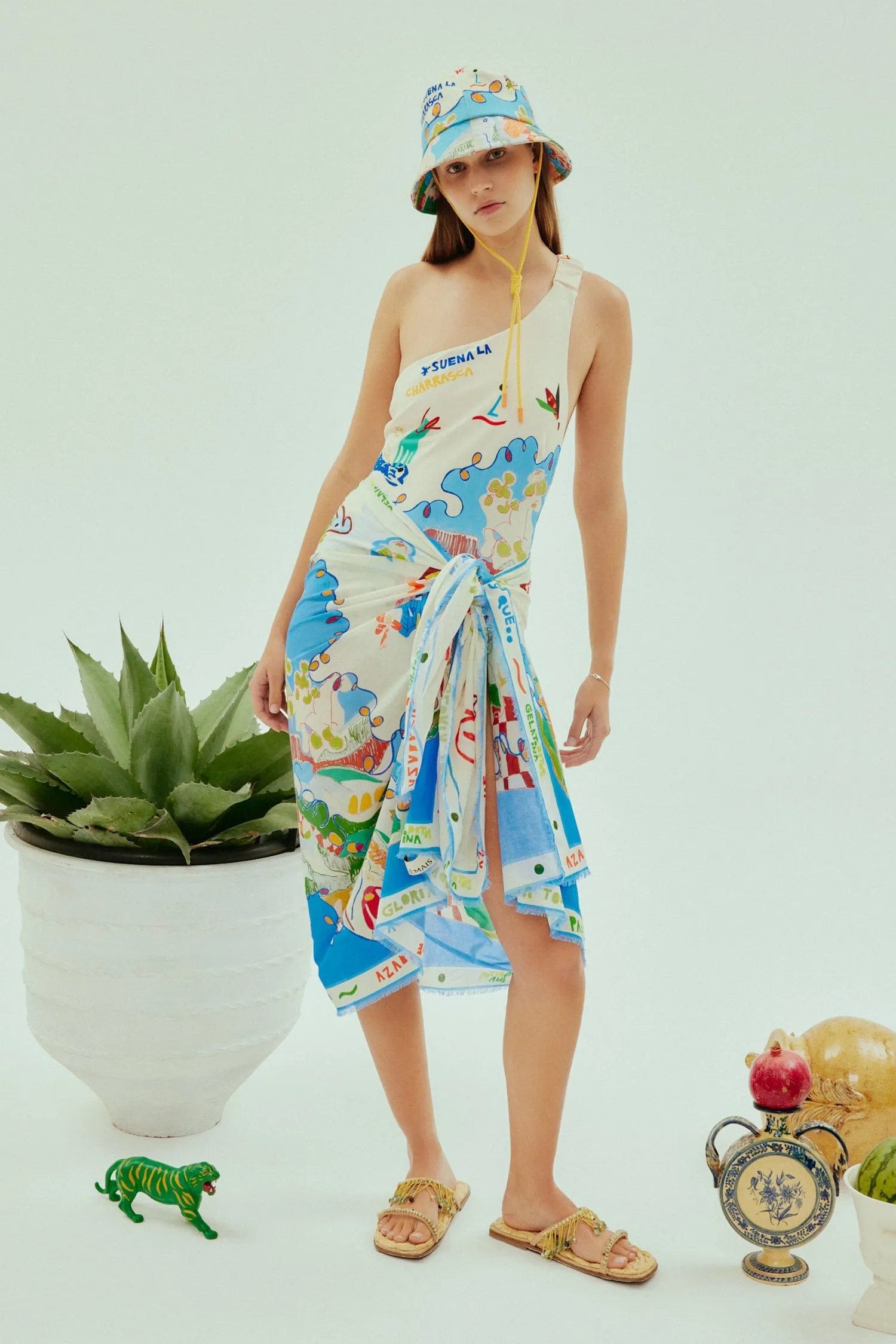 NADIA COTTON PAREO sold by Alemais