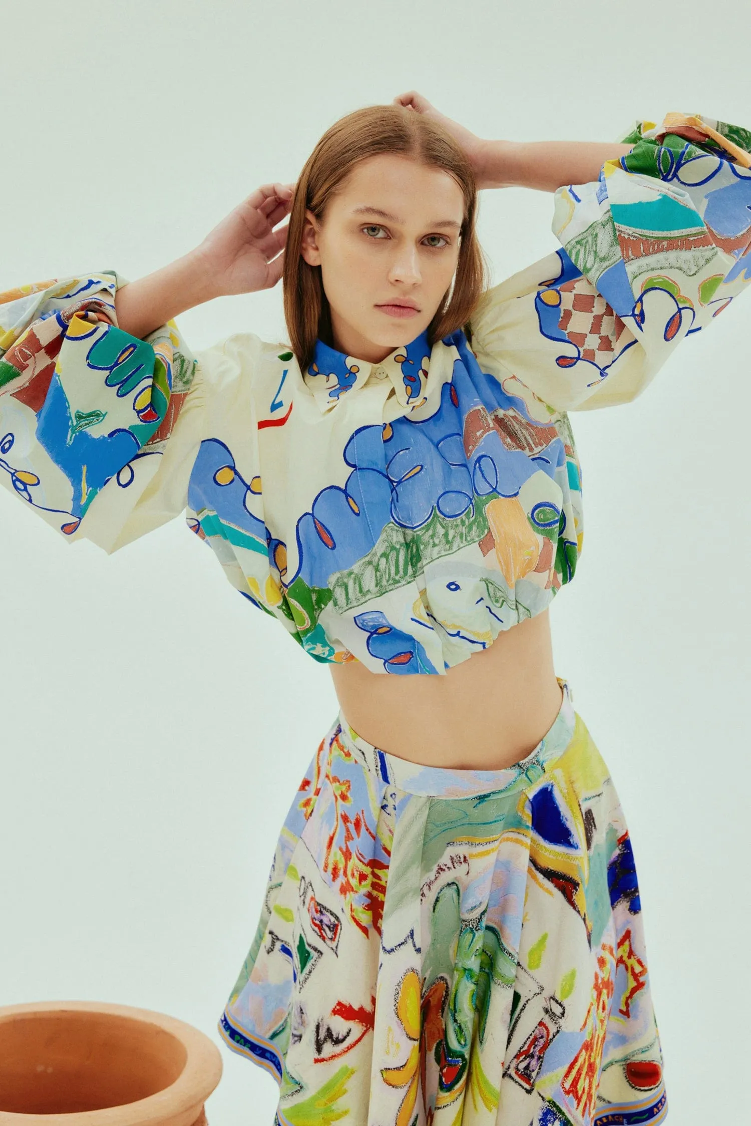 NADIA CROPPED SHIRT sold by Alemais