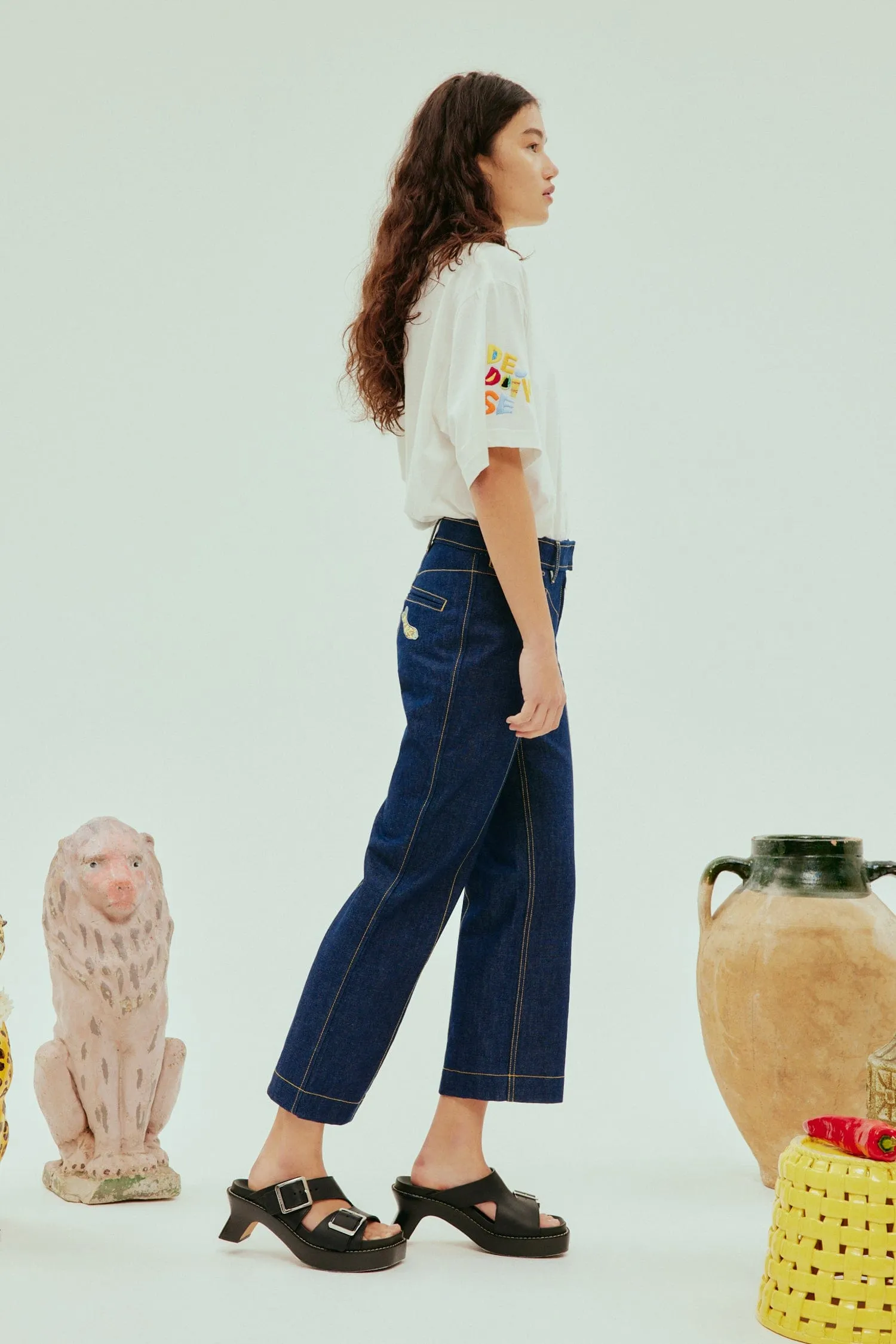 NADIA EMBROIDERED TEE sold by Alemais product image thumbnail 4