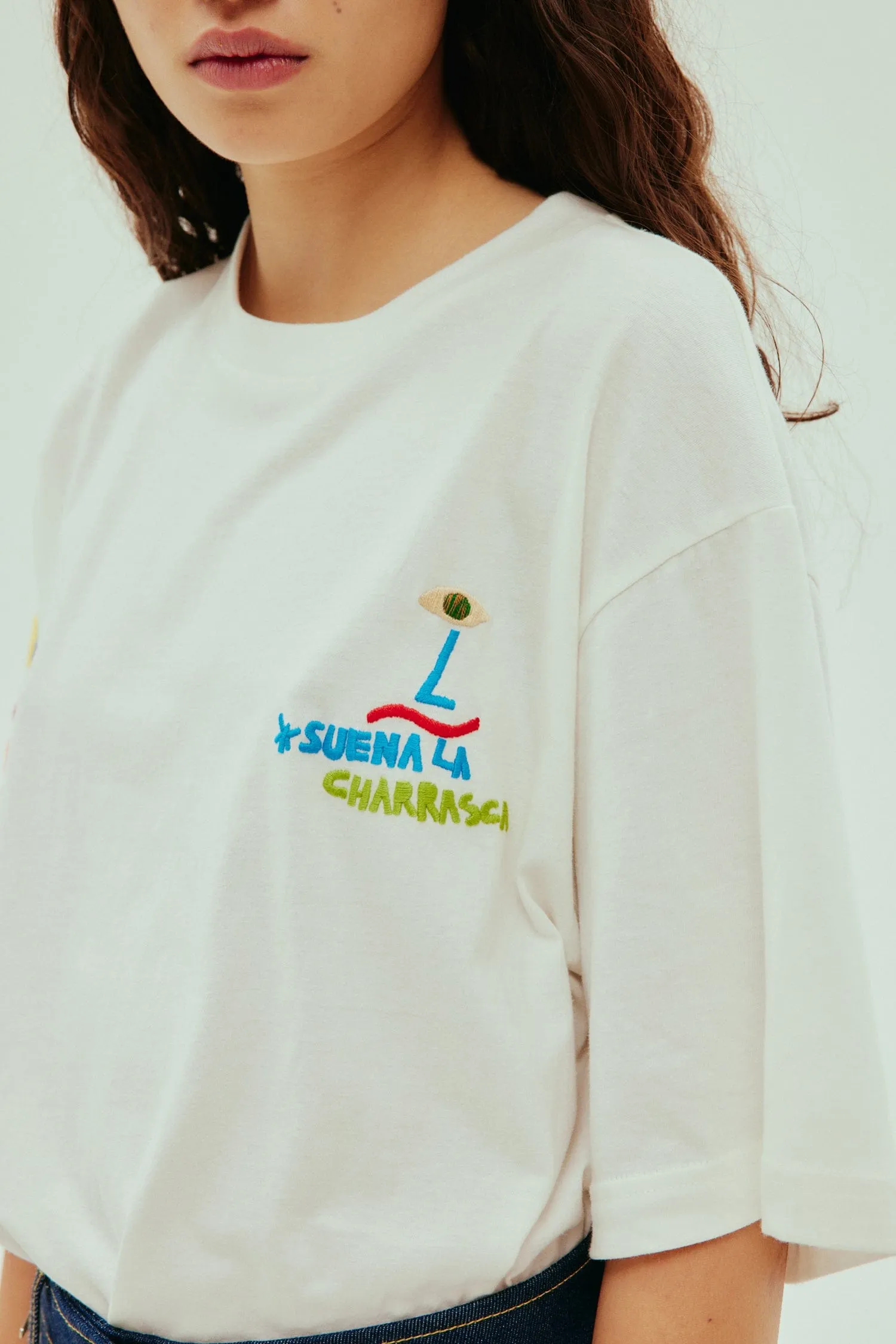 NADIA EMBROIDERED TEE sold by Alemais product image thumbnail 3