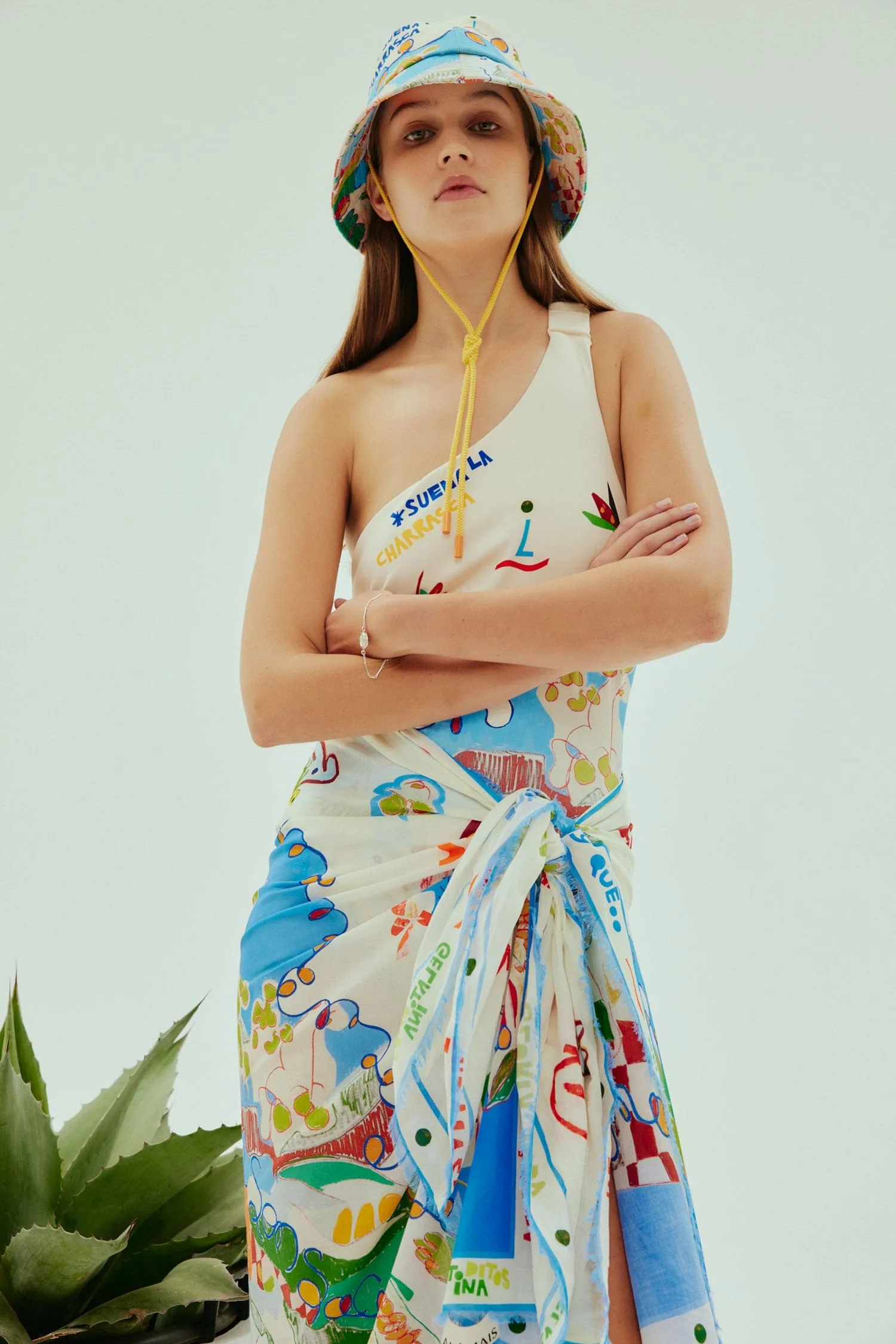 NADIA NARROW BRIM BUCKET HAT sold by Alemais product image thumbnail 3