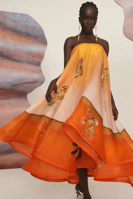 NEPTUNA SILK STRAPLESS GOWN sold by Alemais