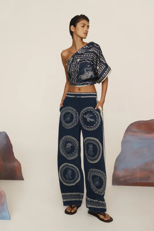 OCEANE SILK PANT sold by Alemais