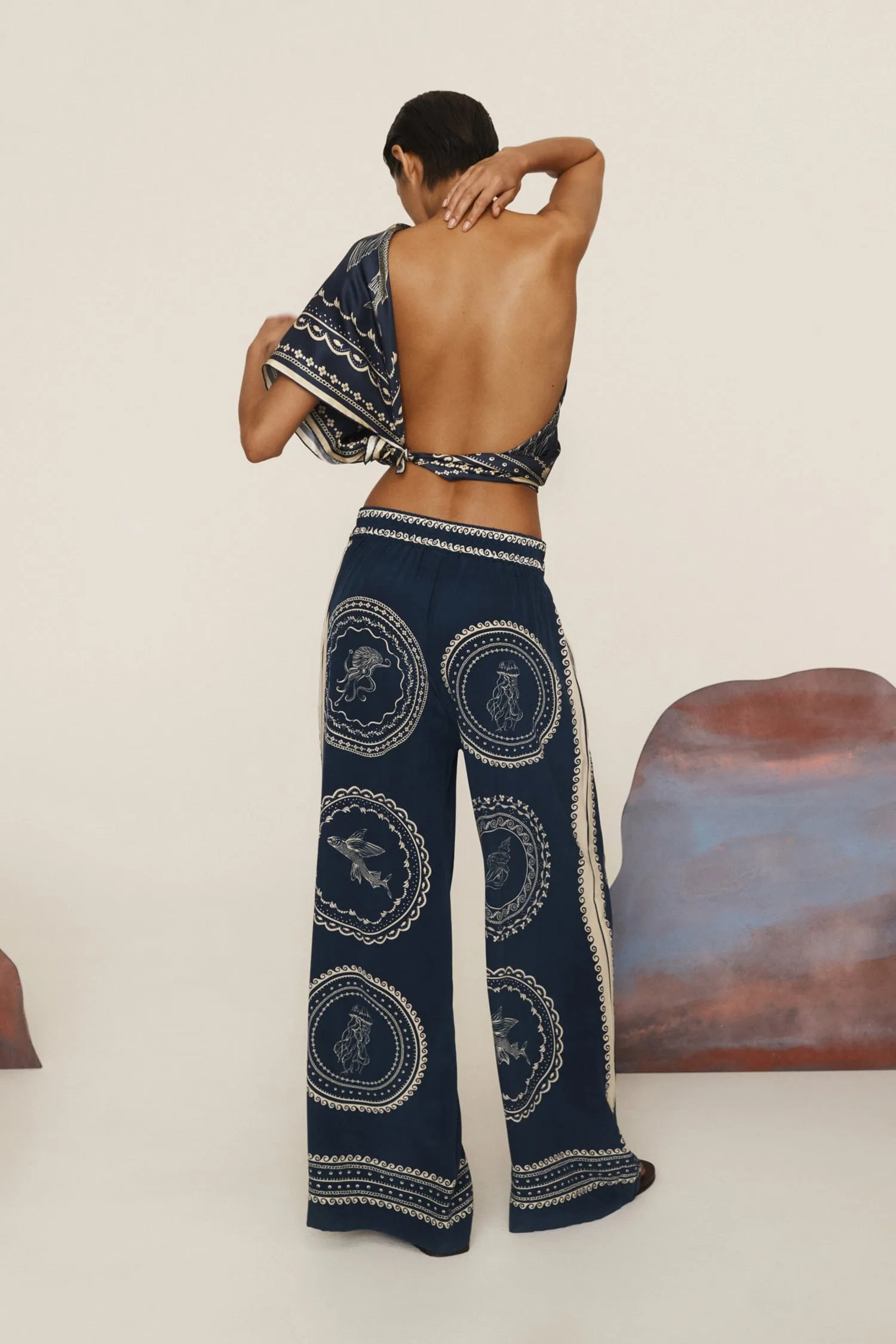 OCEANE SILK PANT sold by Alemais product image thumbnail 4