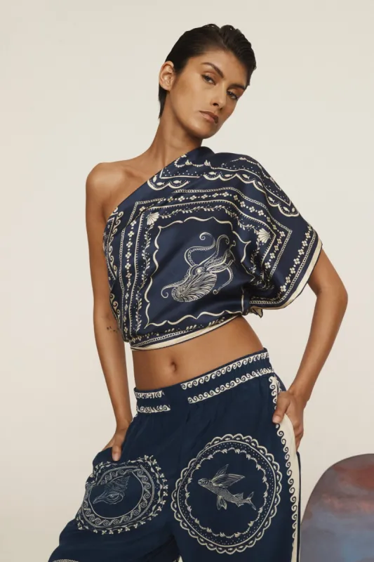 OCEANE SILK SCARF sold by Alemais