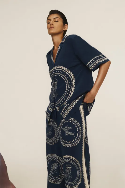 OCEANE SILK SHIRT sold by Alemais