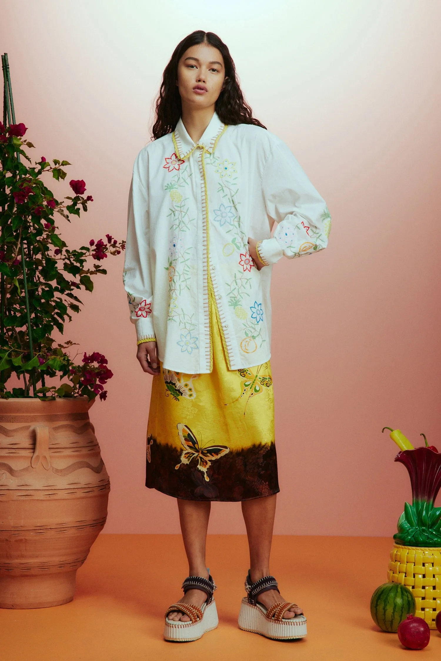 OLIVIA EMBROIDERED SHIRT sold by Alemais product image thumbnail 5