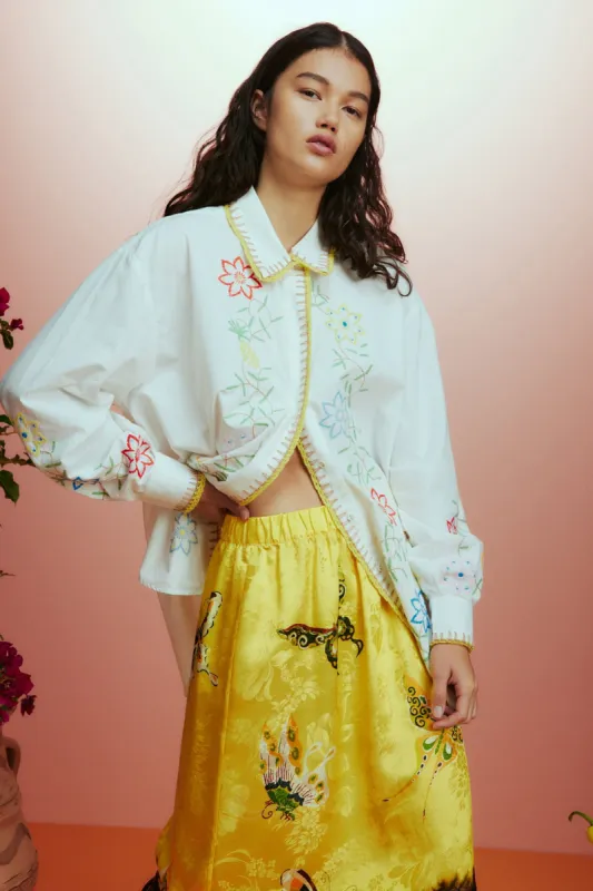 OLIVIA EMBROIDERED SHIRT sold by Alemais