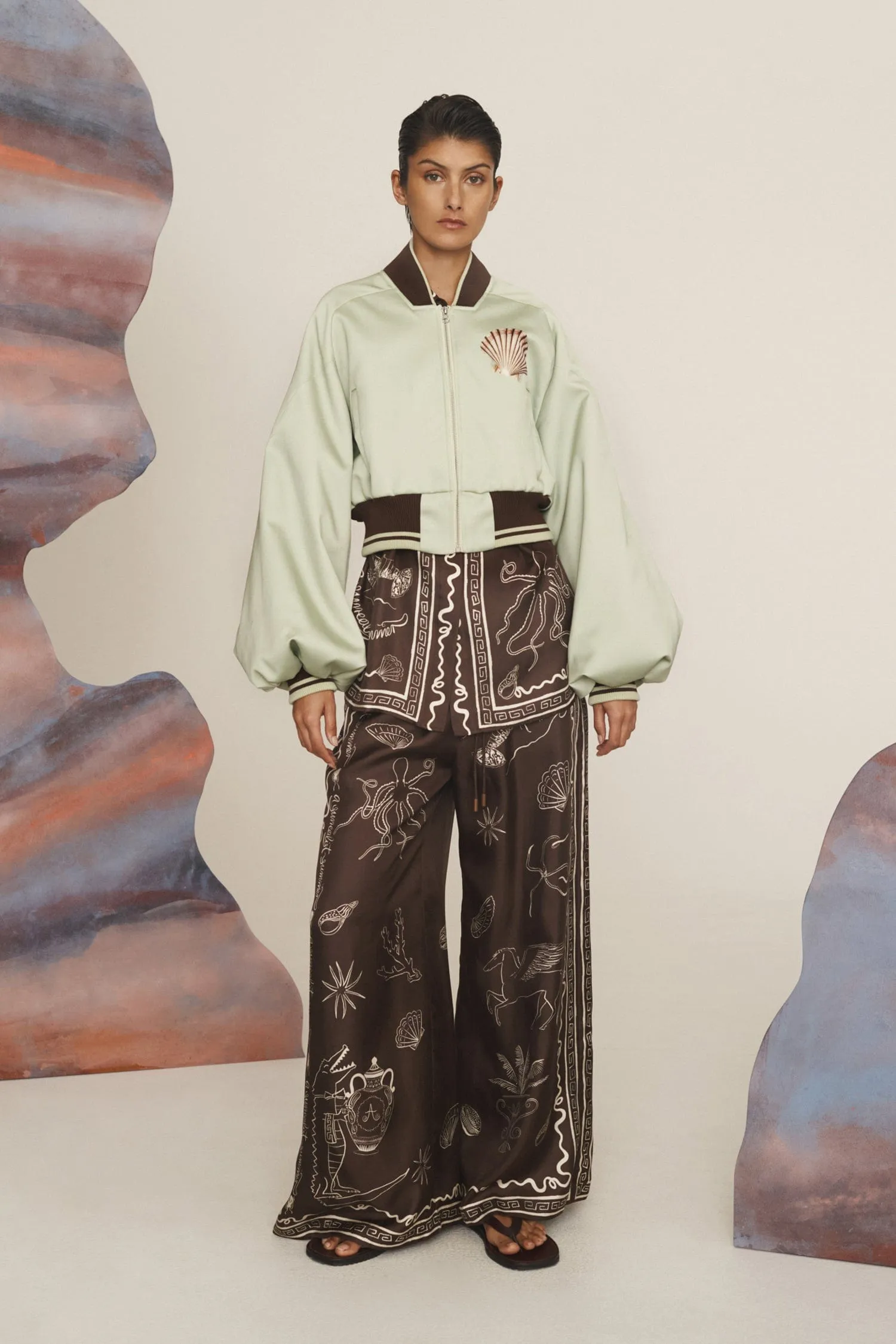 OPAL MINT BOMBER JACKET sold by Alemais product image thumbnail 4
