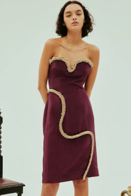 ORION EMBELLISHED MIDI DRESS sold by Alemais