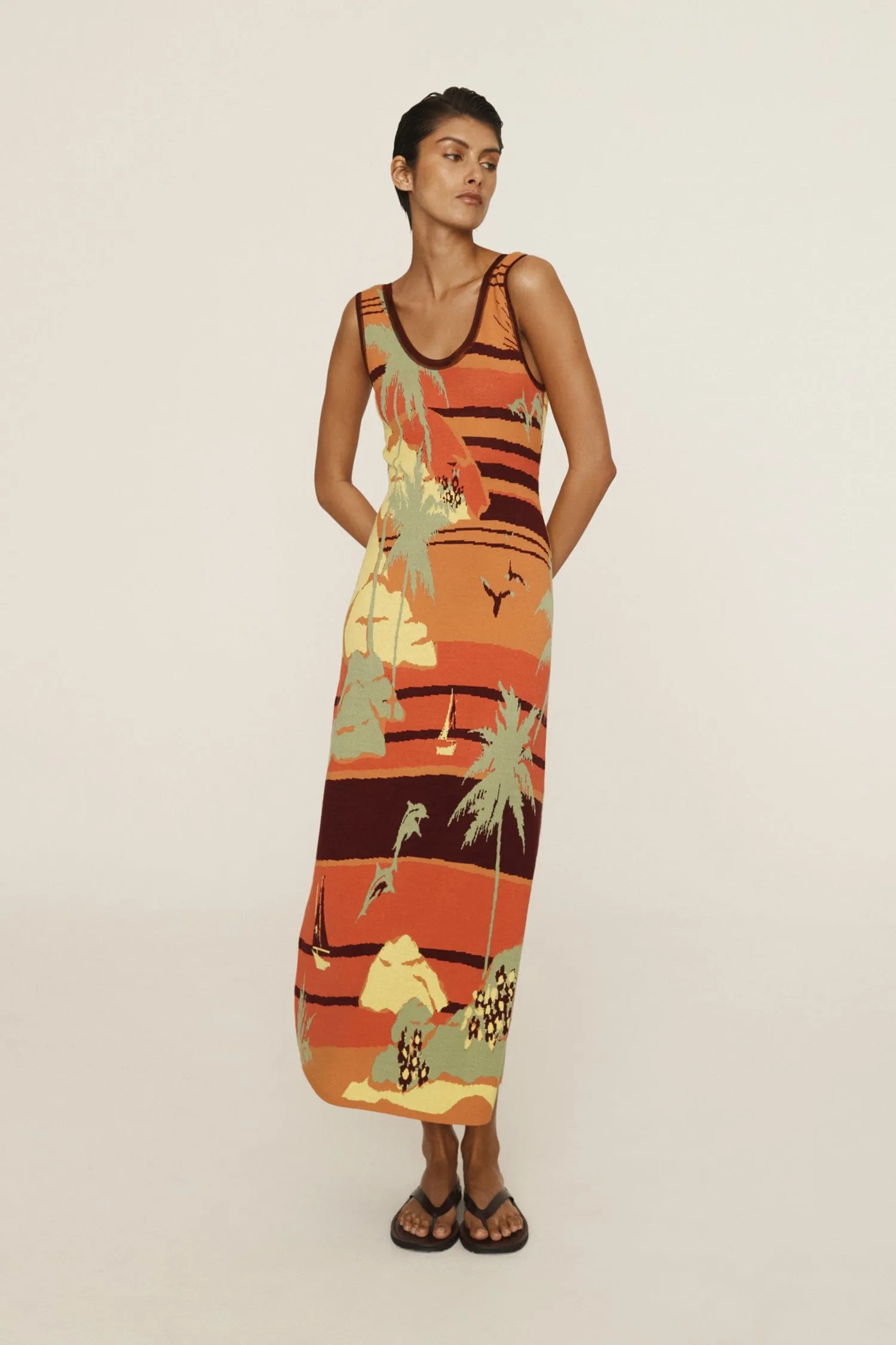 PALM ISLAND KNIT MIDI DRESS sold by Alemais product image thumbnail 4