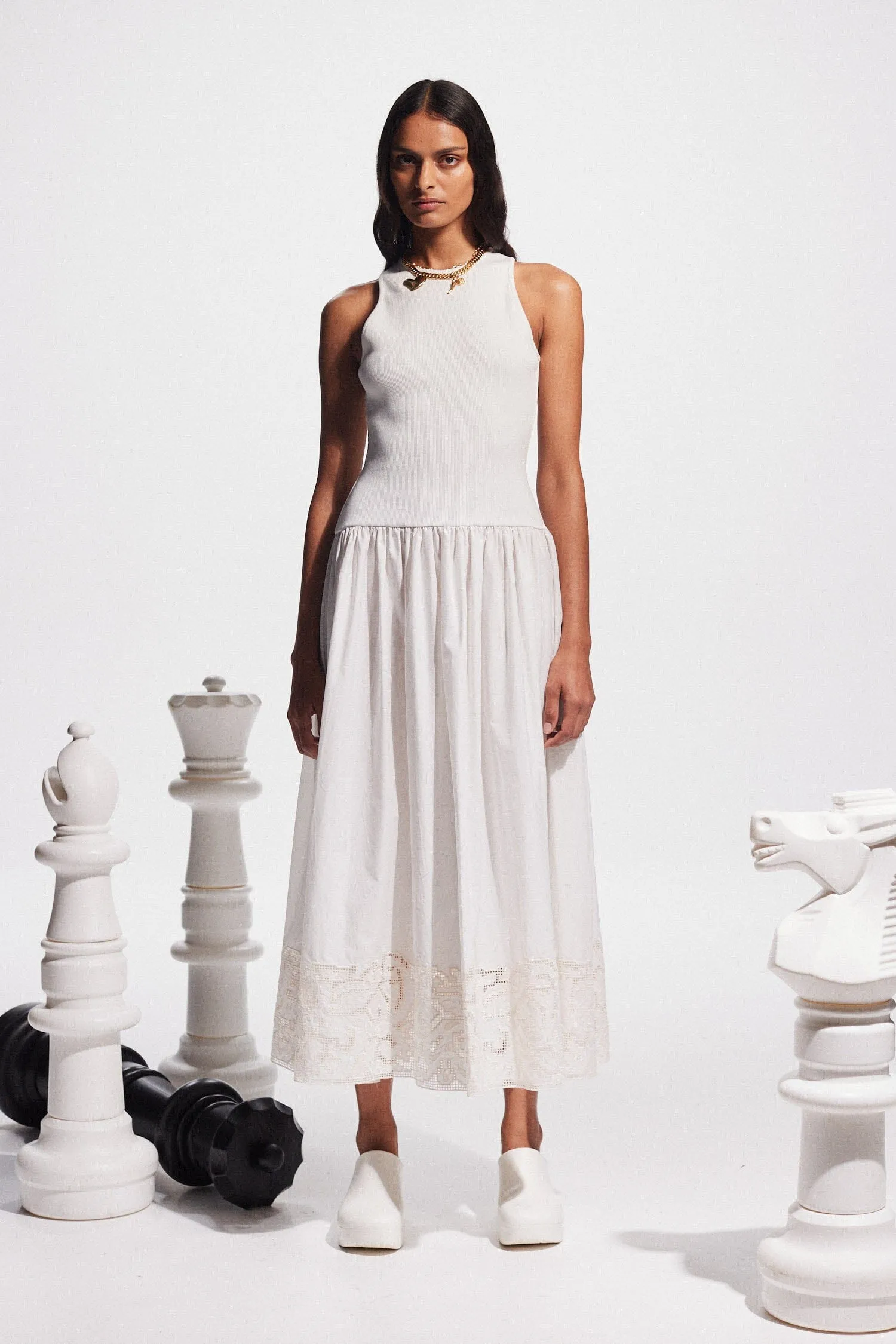 PEGASUS EMBROIDERED MIDI DRESS sold by Alemais