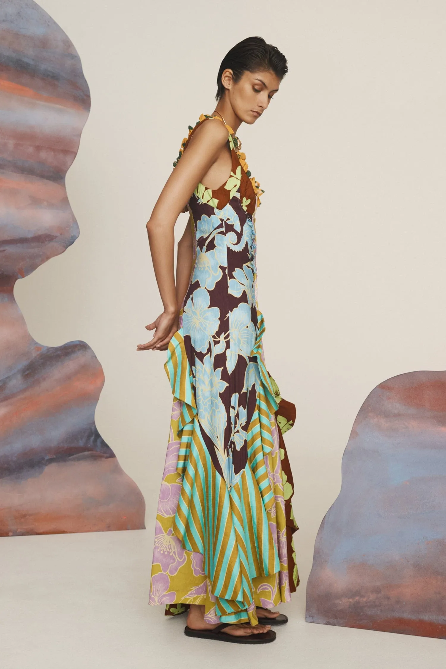 POPPY SPLICED MIDI DRESS sold by Alemais product image thumbnail 4