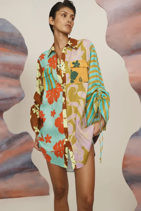 POPPY SPLICED SHIRT made by Alemais