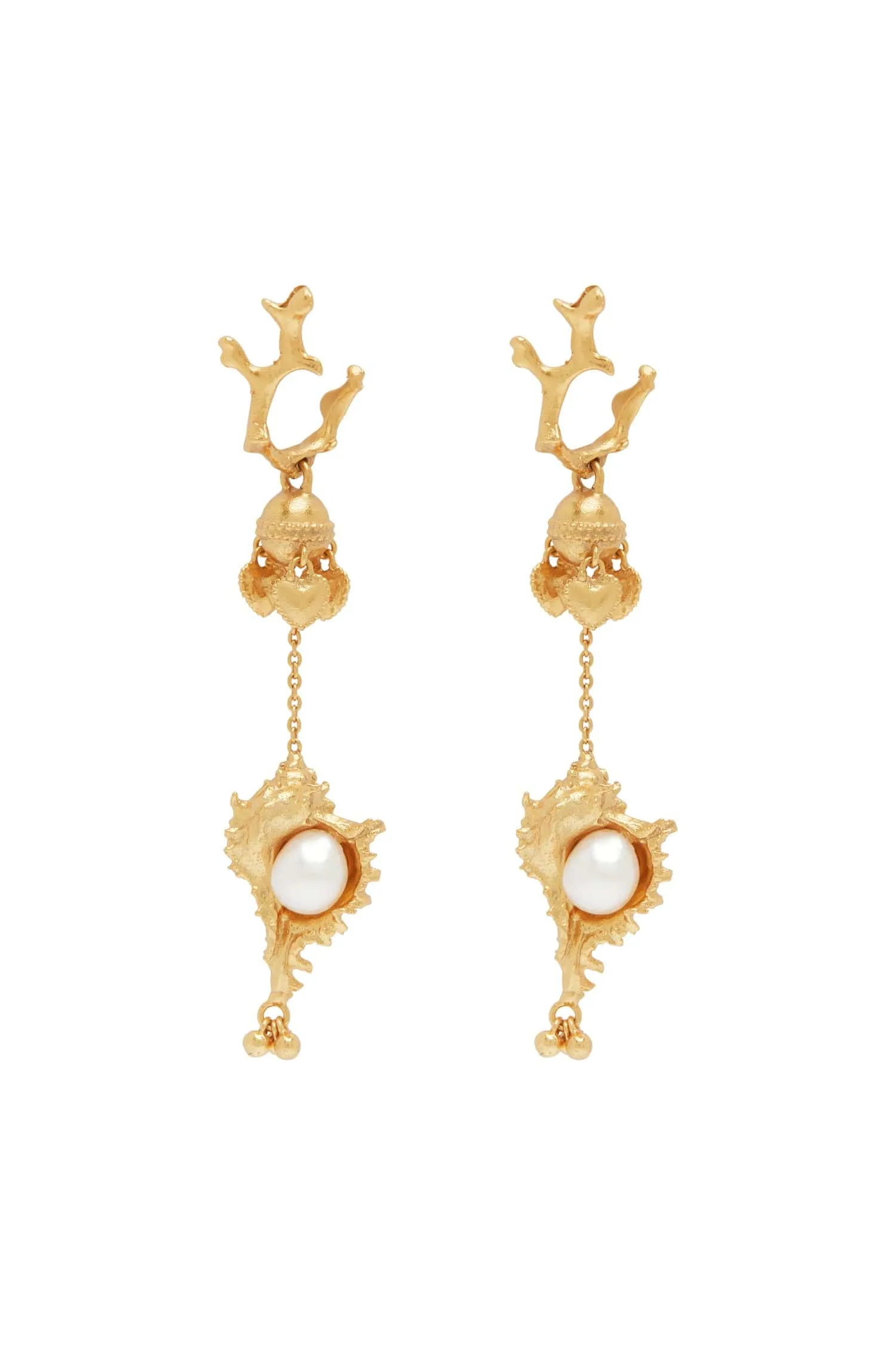 REVERIE CONCH DROP EARRINGS sold by Alemais product image thumbnail 2