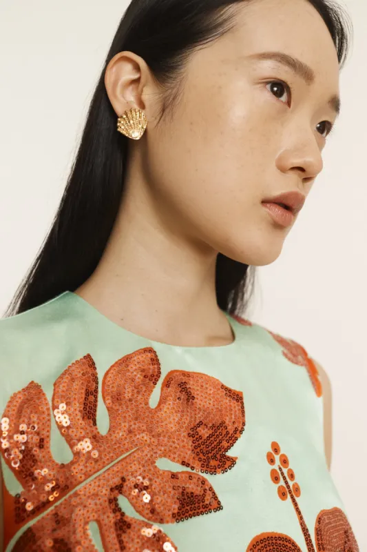 REVERIE MISMATCHED SHELL STUDS sold by Alemais