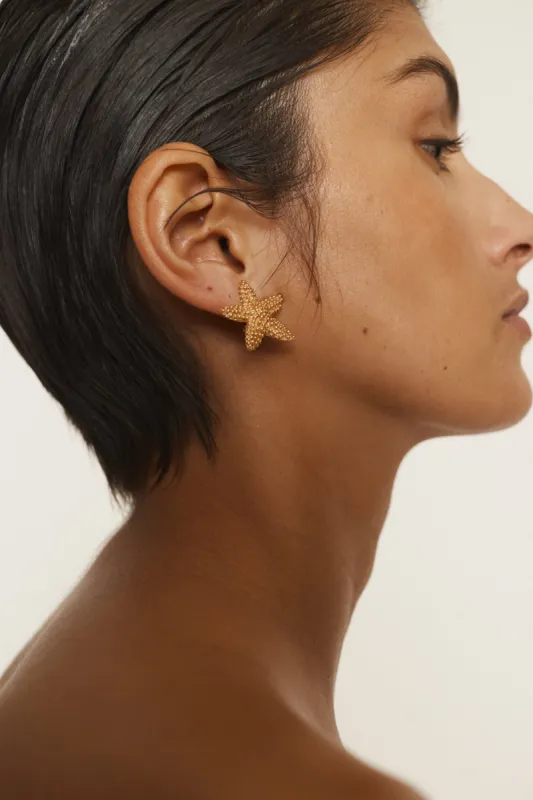 REVERIE STARFISH STATEMENT EARRINGS sold by Alemais