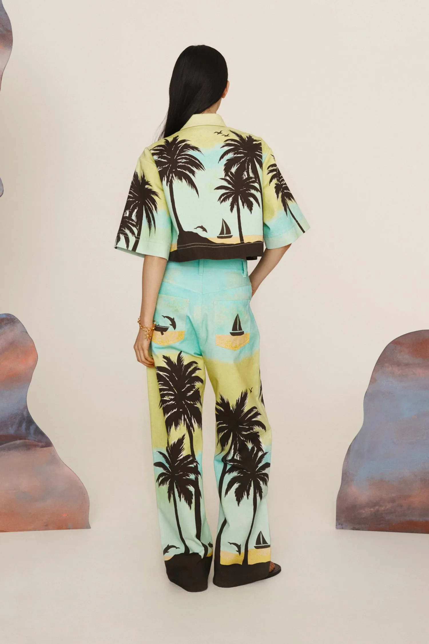 SAIL AWAY CROPPED SHIRT sold by Alemais product image thumbnail 5