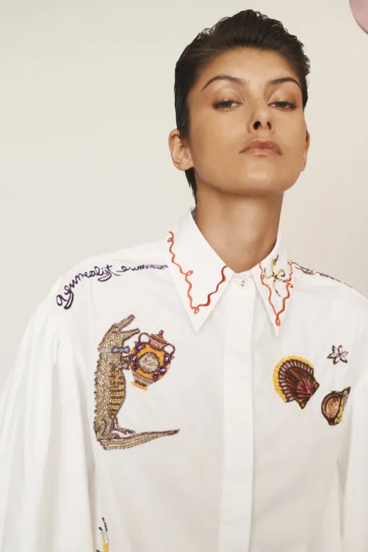 SAMMY EMBELLISHED SHIRT sold by Alemais
