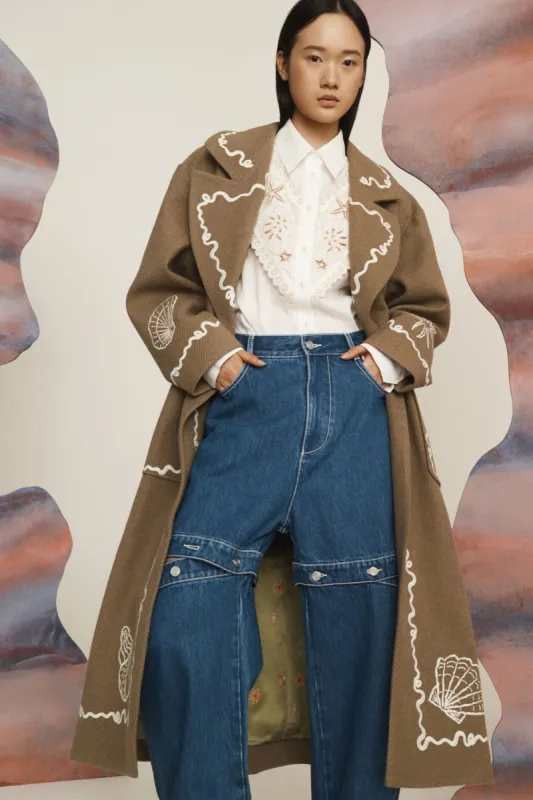 SAMMY EMBROIDERED COAT sold by Alemais