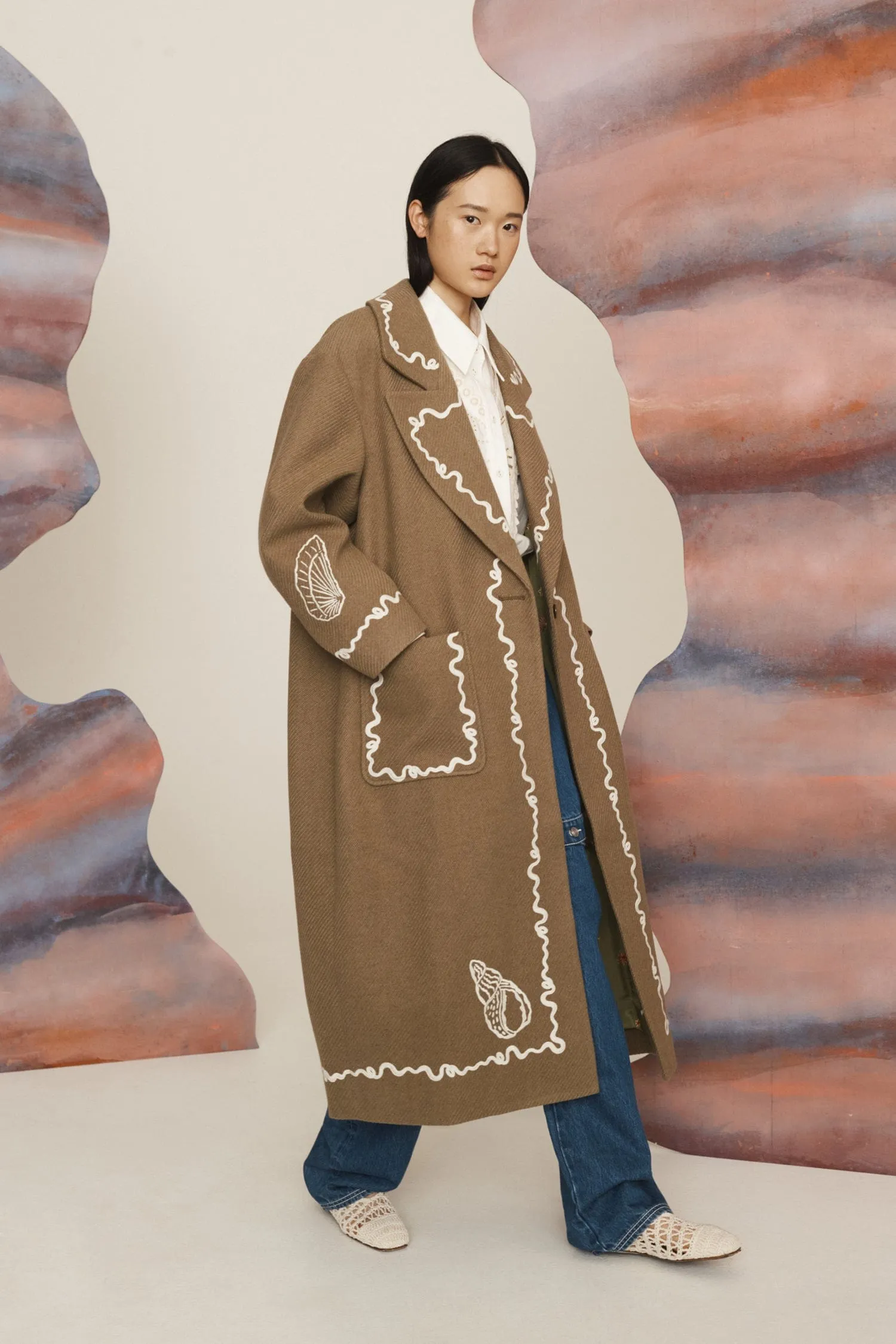 SAMMY EMBROIDERED COAT sold by Alemais product image thumbnail 4