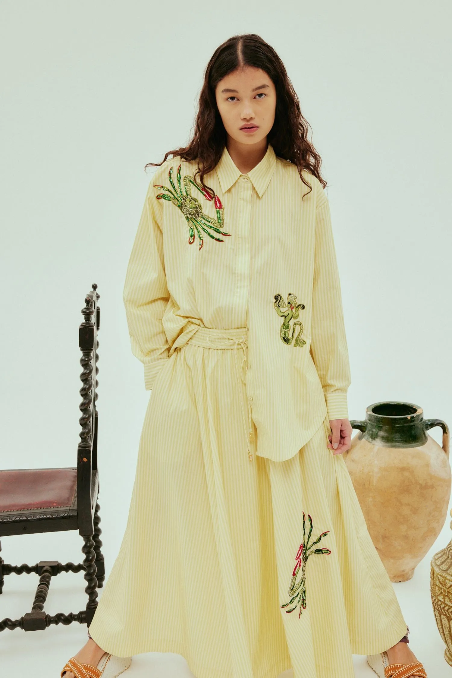 SEB EMBELLISHED SHIRT sold by Alemais