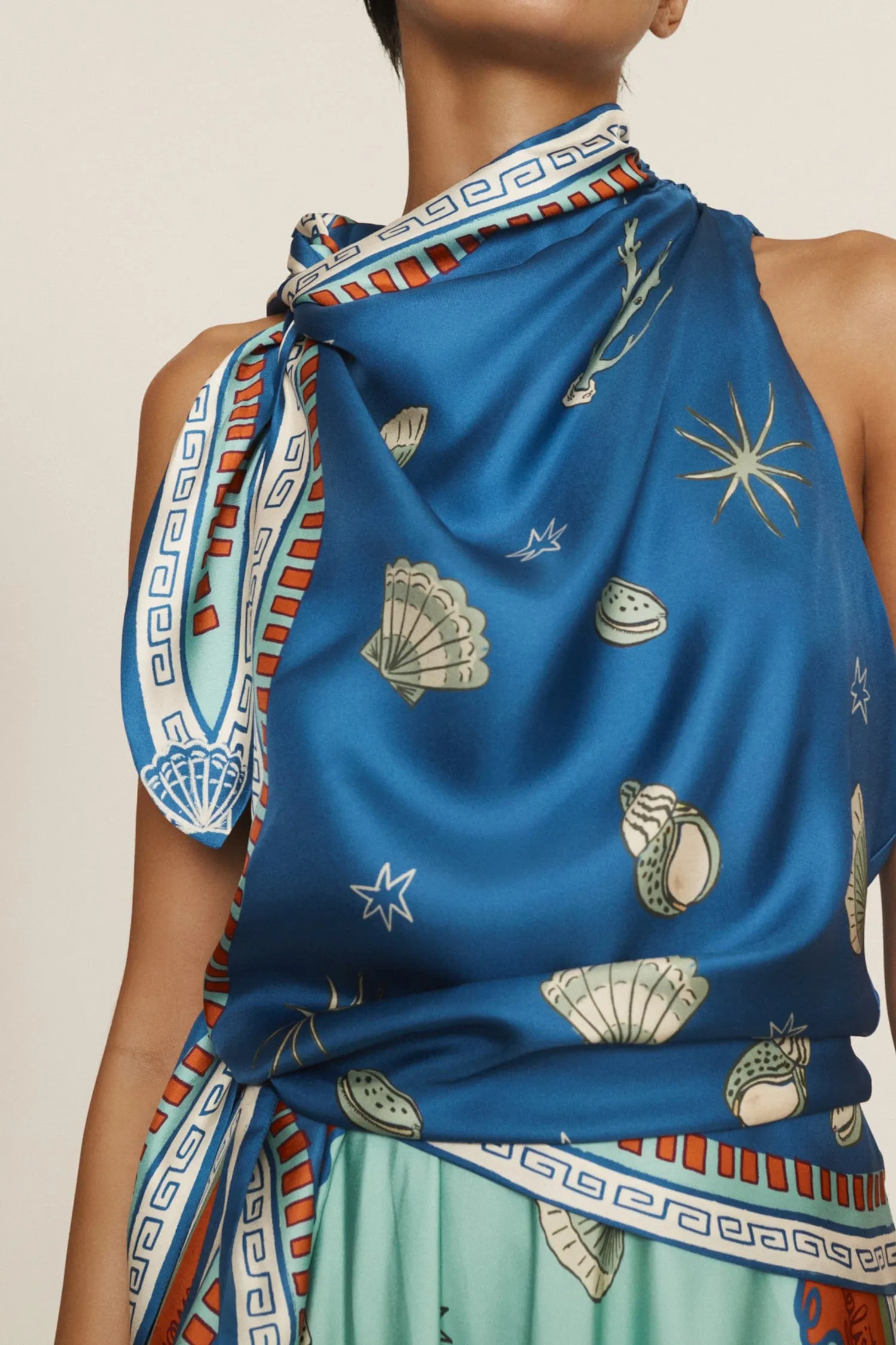 SURREALIST SUMMER SCARF MIDI DRESS sold by Alemais product image thumbnail 3