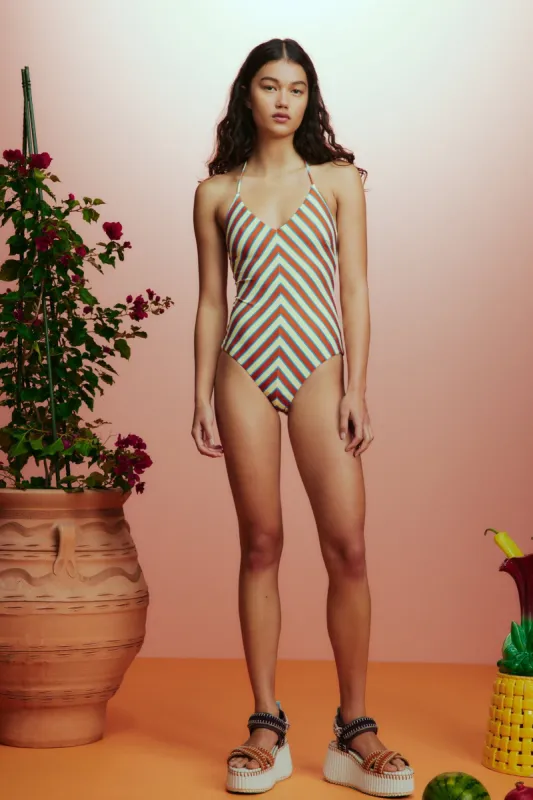 TAMSIN HALTER ONE PIECE sold by Alemais