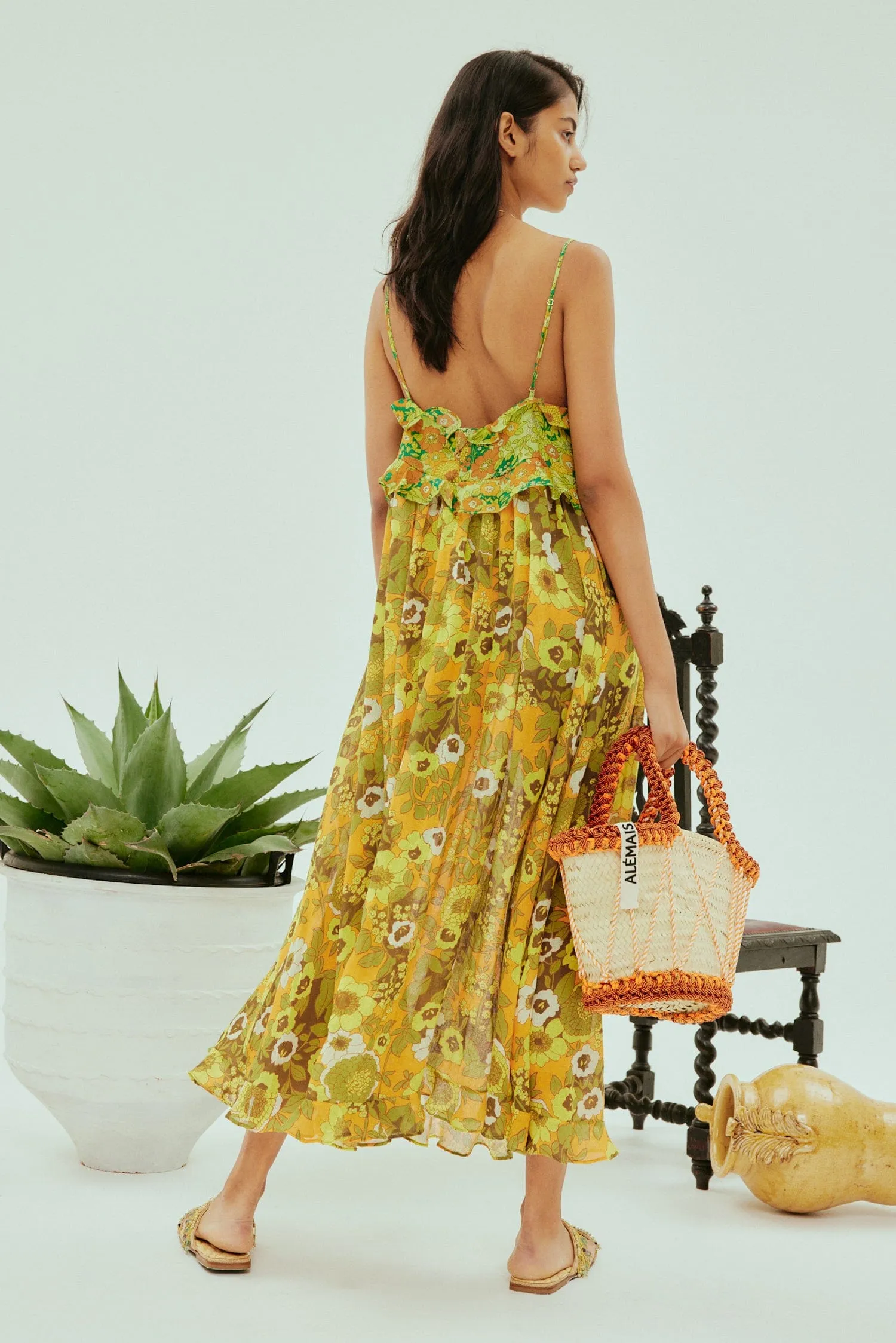 JEFF SPLICED FRILL MIDI DRESS sold by Alemais product image thumbnail 5