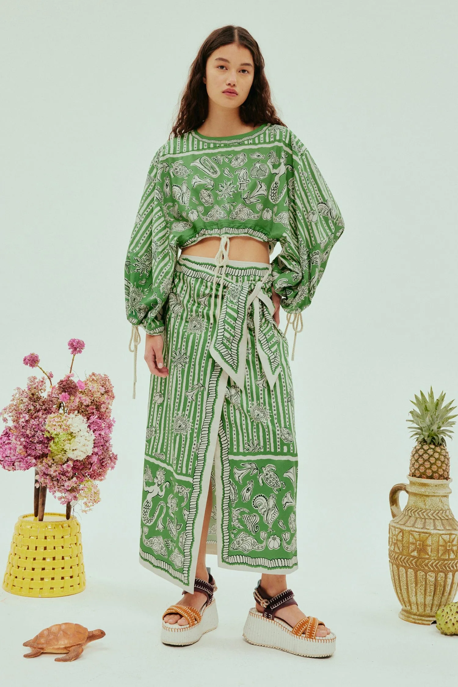 LULA SARONG SKIRT sold by Alemais