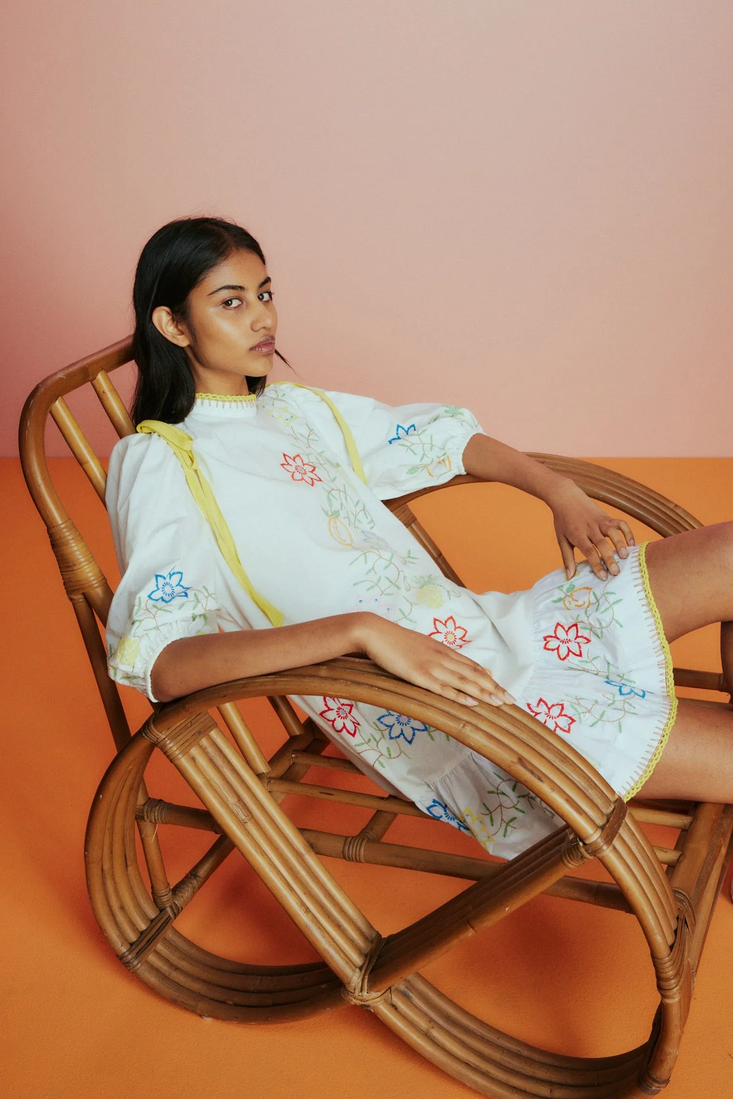 OLIVIA EMBROIDERED MINI DRESS sold by Alemais product image thumbnail 3