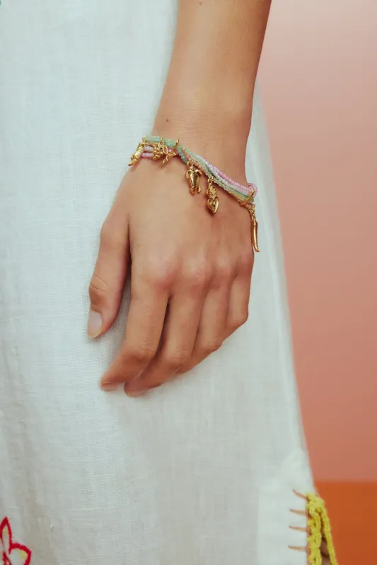 ENCANTO SEMIPRECIOUS BRACELET GOLD sold by Alemais