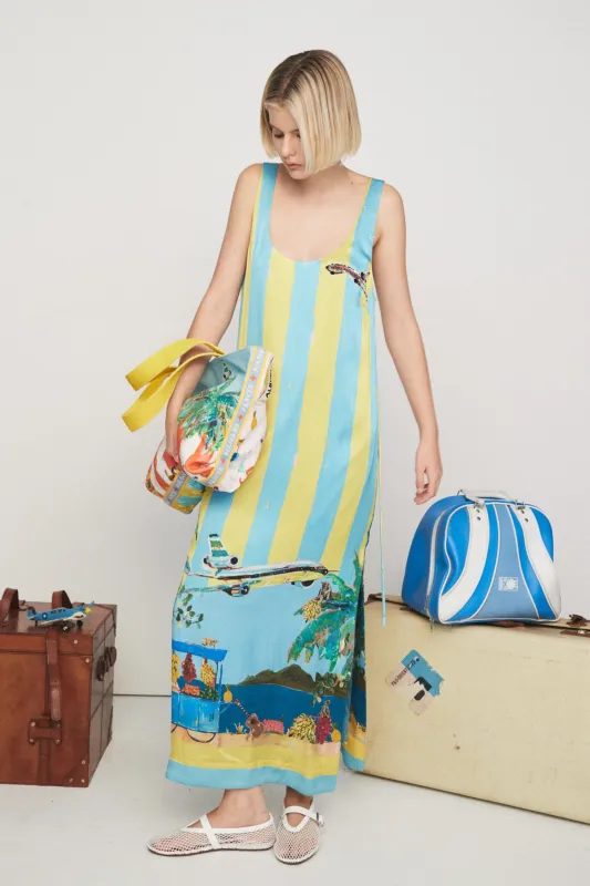 ALL ABOARD SLEEVELESS MIDI DRESS made by Alemais