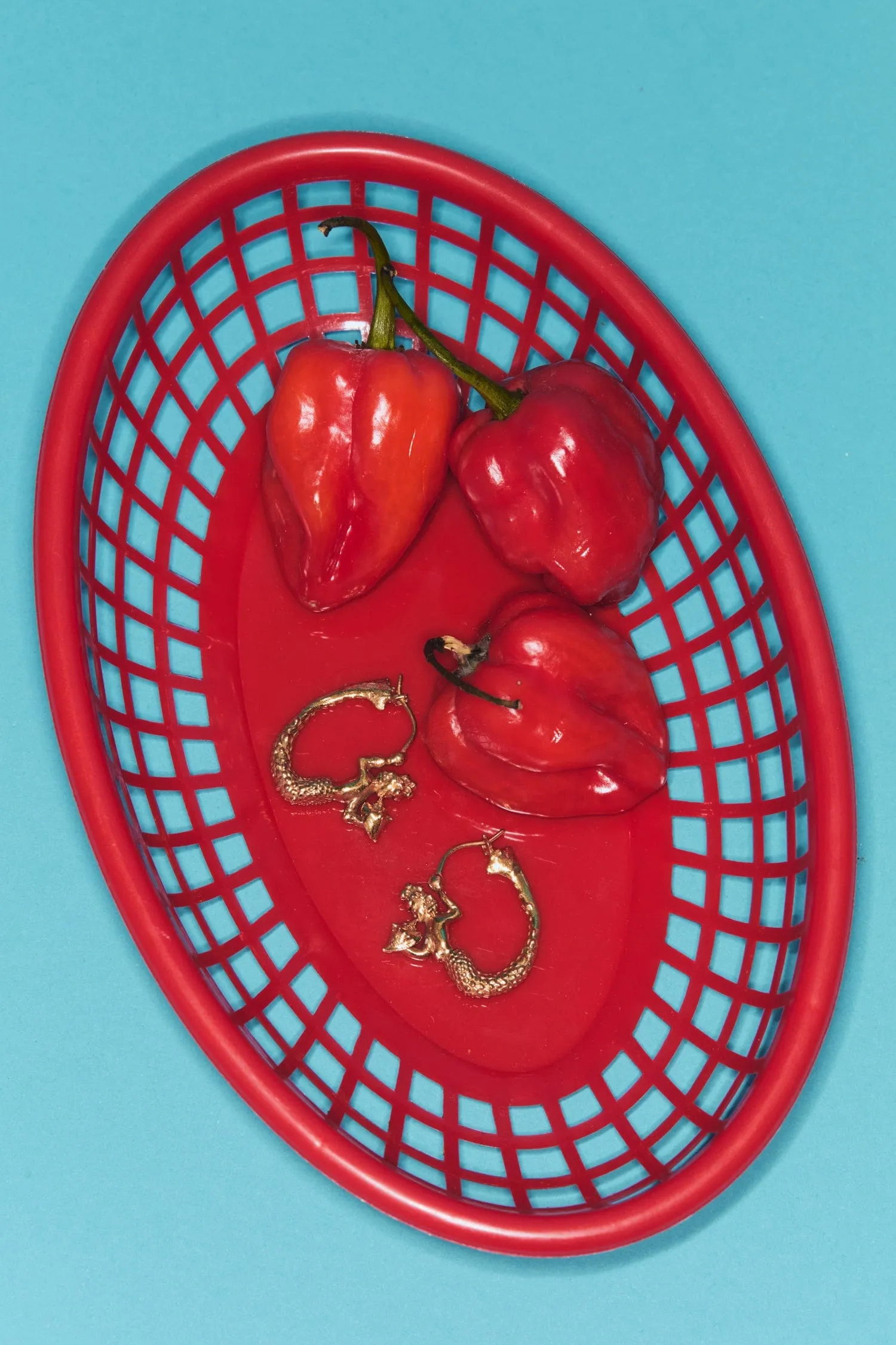 ENCANTO MERMAN HOOP EARRINGS GOLD sold by Alemais