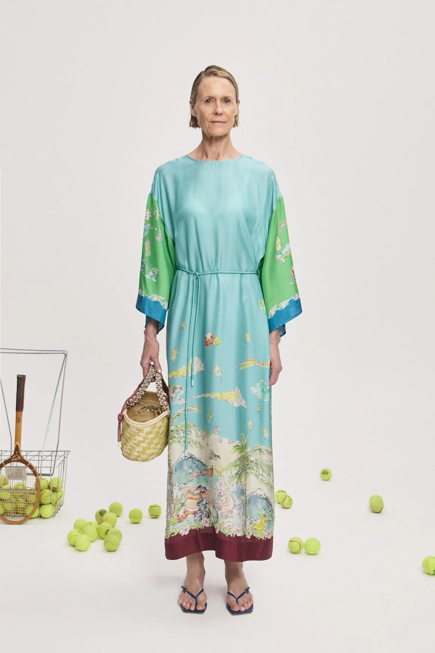 DARIA SILK MIDI DRESS sold by Alemais