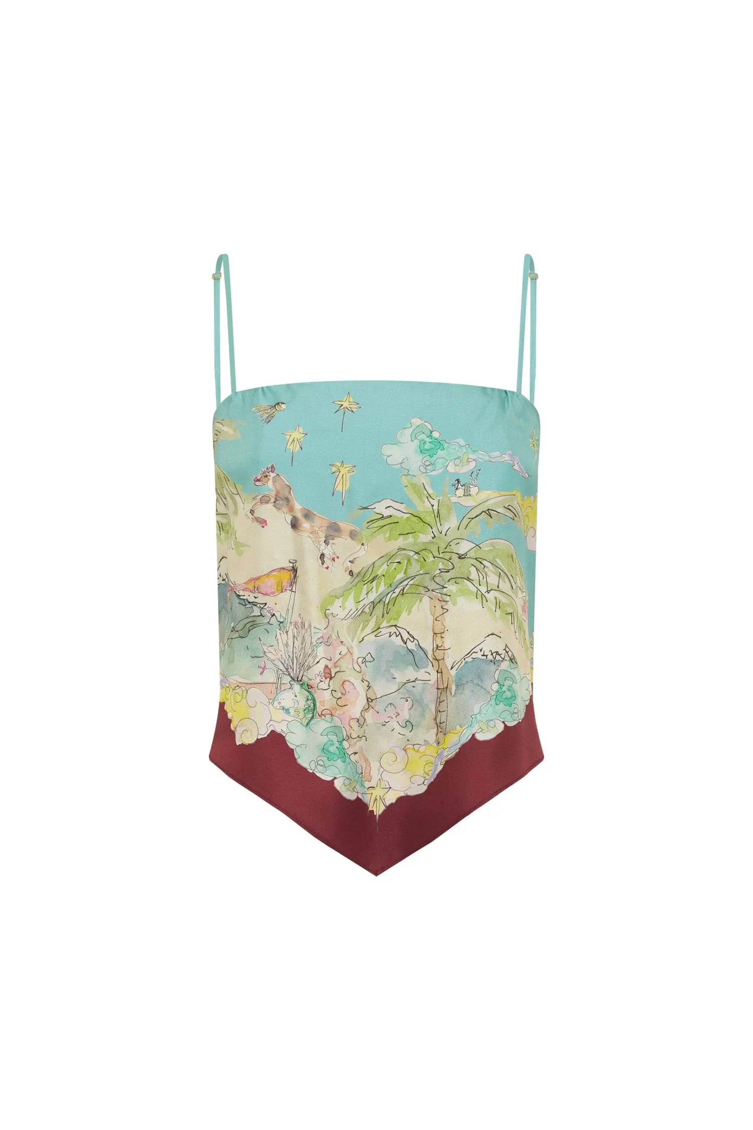 DARIA SILK SCARF TOP sold by Alemais product image thumbnail 2