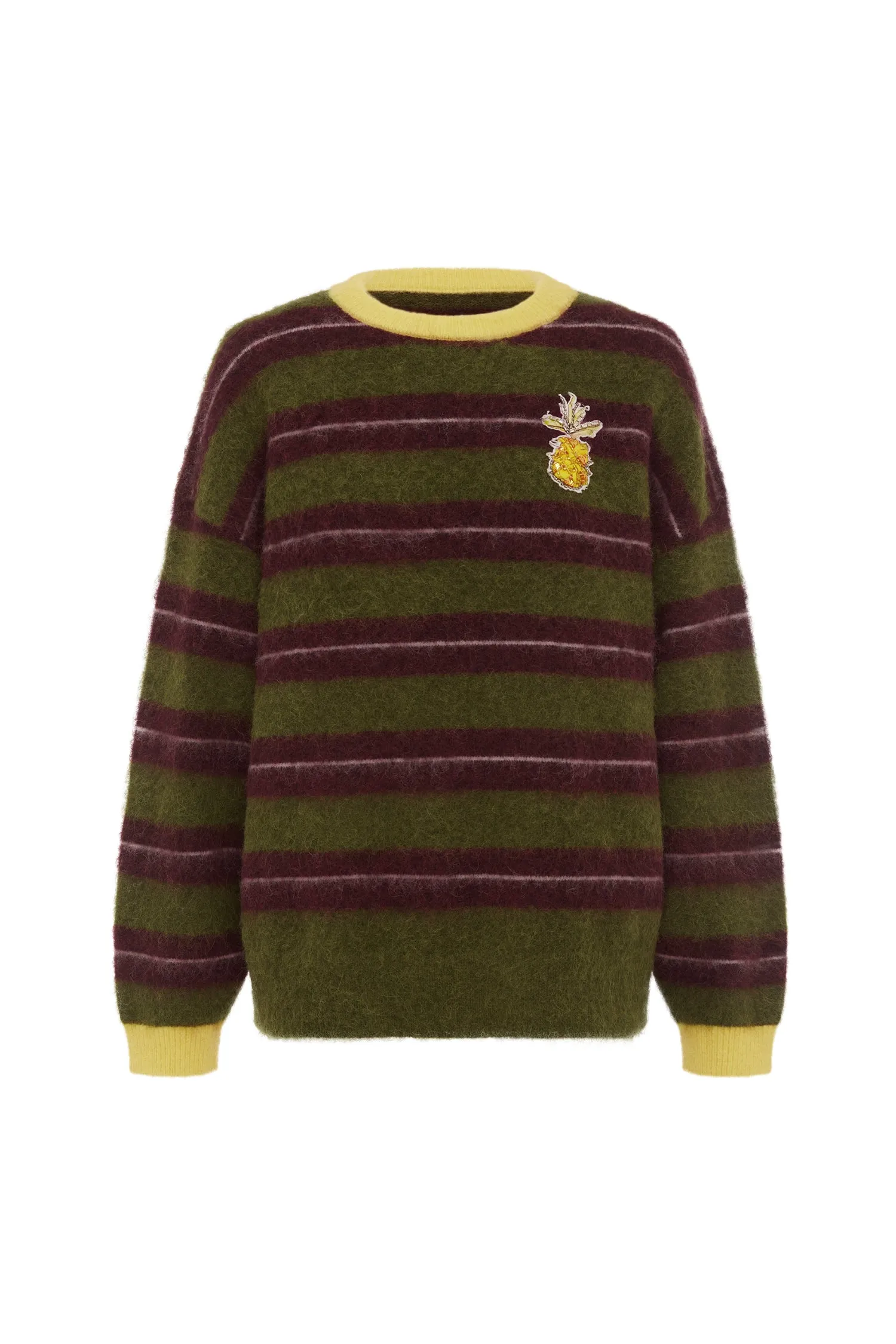 DOMENICA OLIVE STRIPE SWEATER sold by Alemais product image thumbnail 2