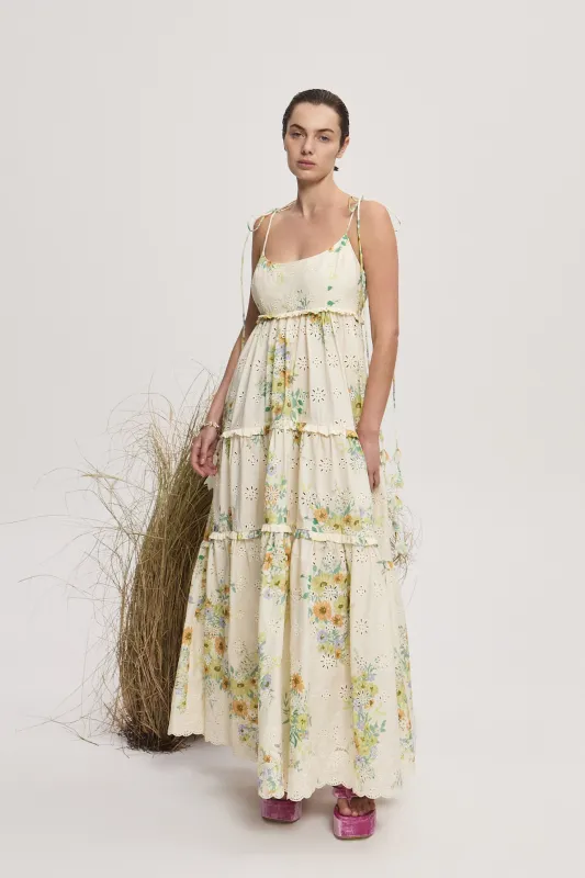 JULIETTE TIERED MIDI DRESS sold by Alemais