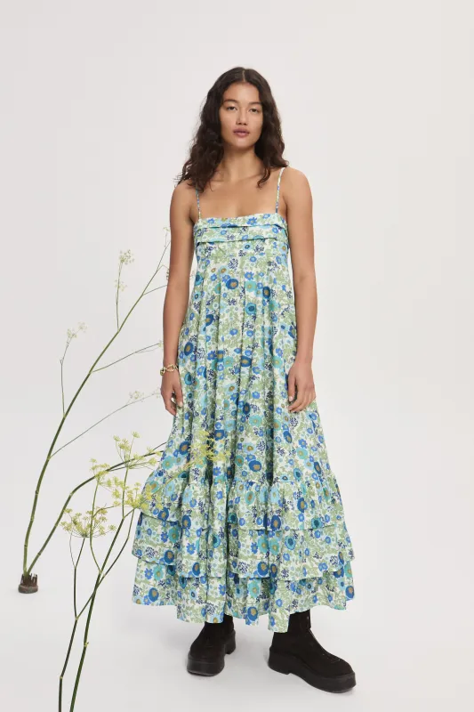 PAM TIERED MIDI DRESS sold by Alemais