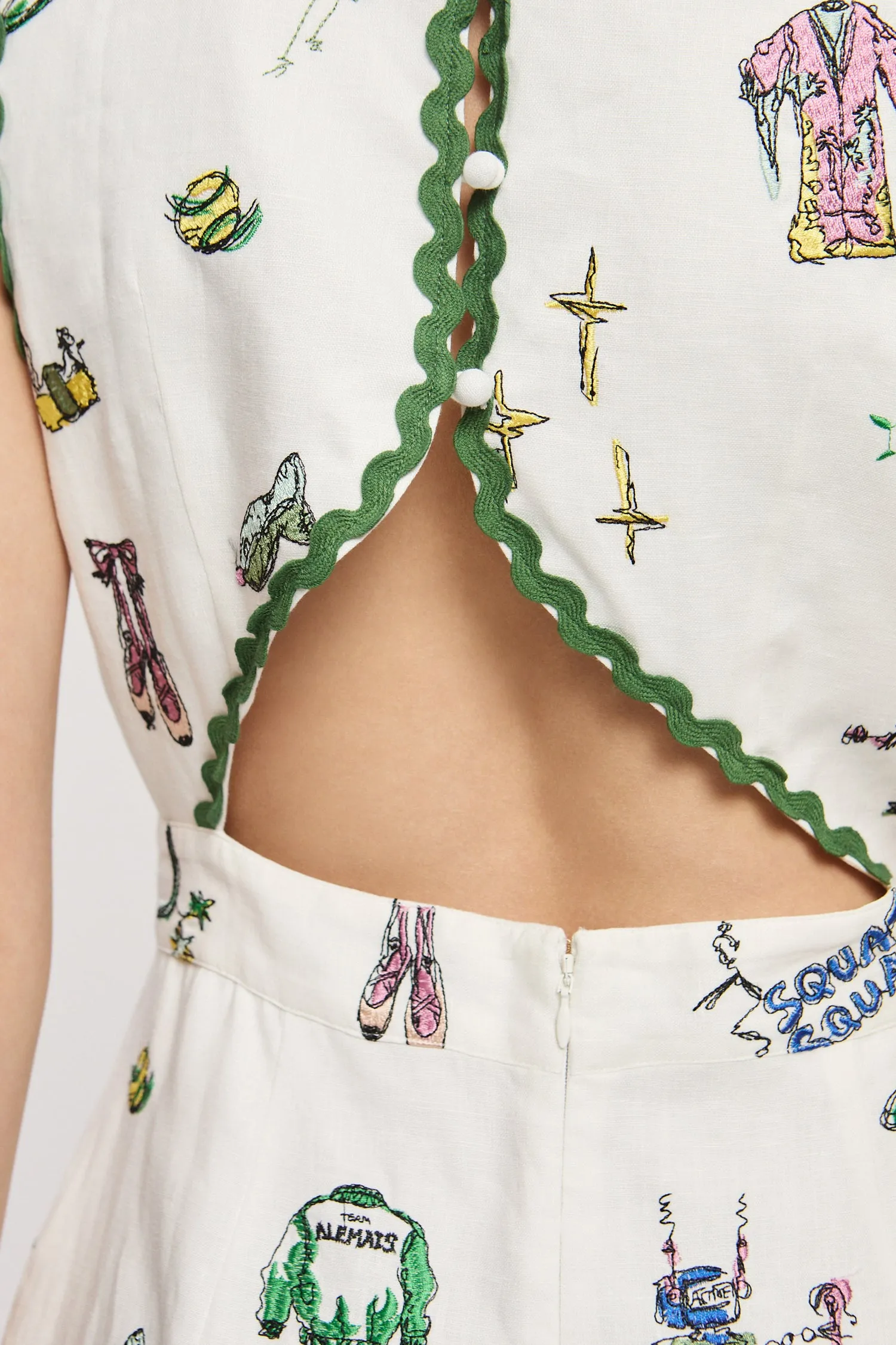 PLAY EMBROIDERED MIDI DRESS sold by Alemais product image thumbnail 5