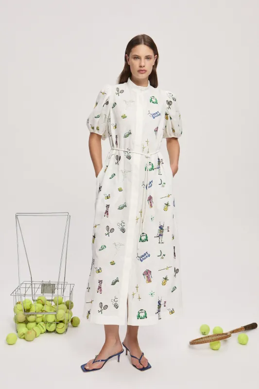 PLAY EMBROIDERED SHIRTDRESS sold by Alemais