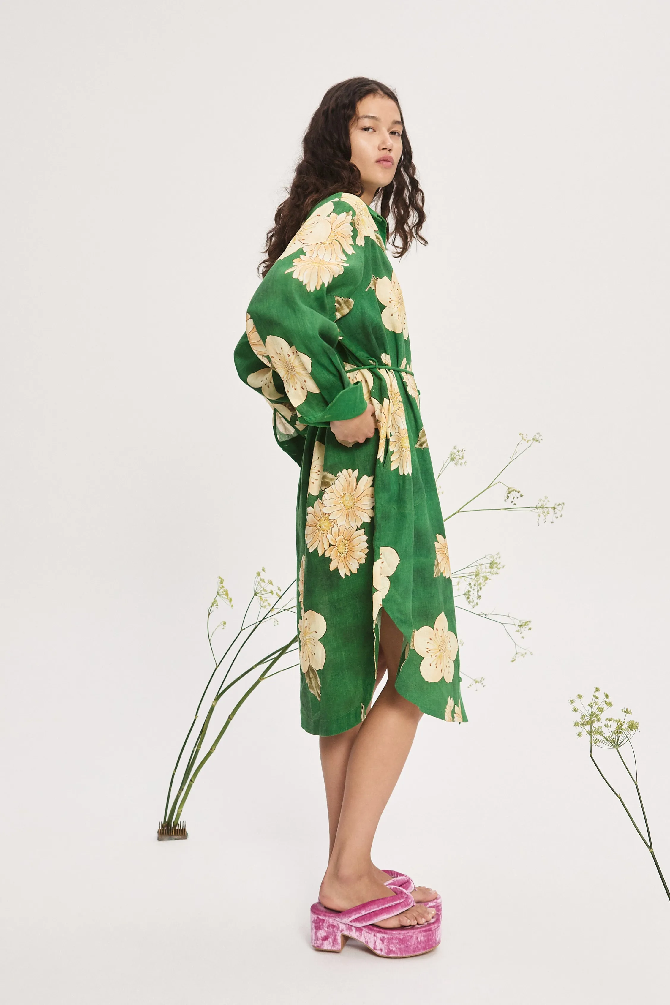 SAGE SHIRTDRESS sold by Alemais product image thumbnail 3