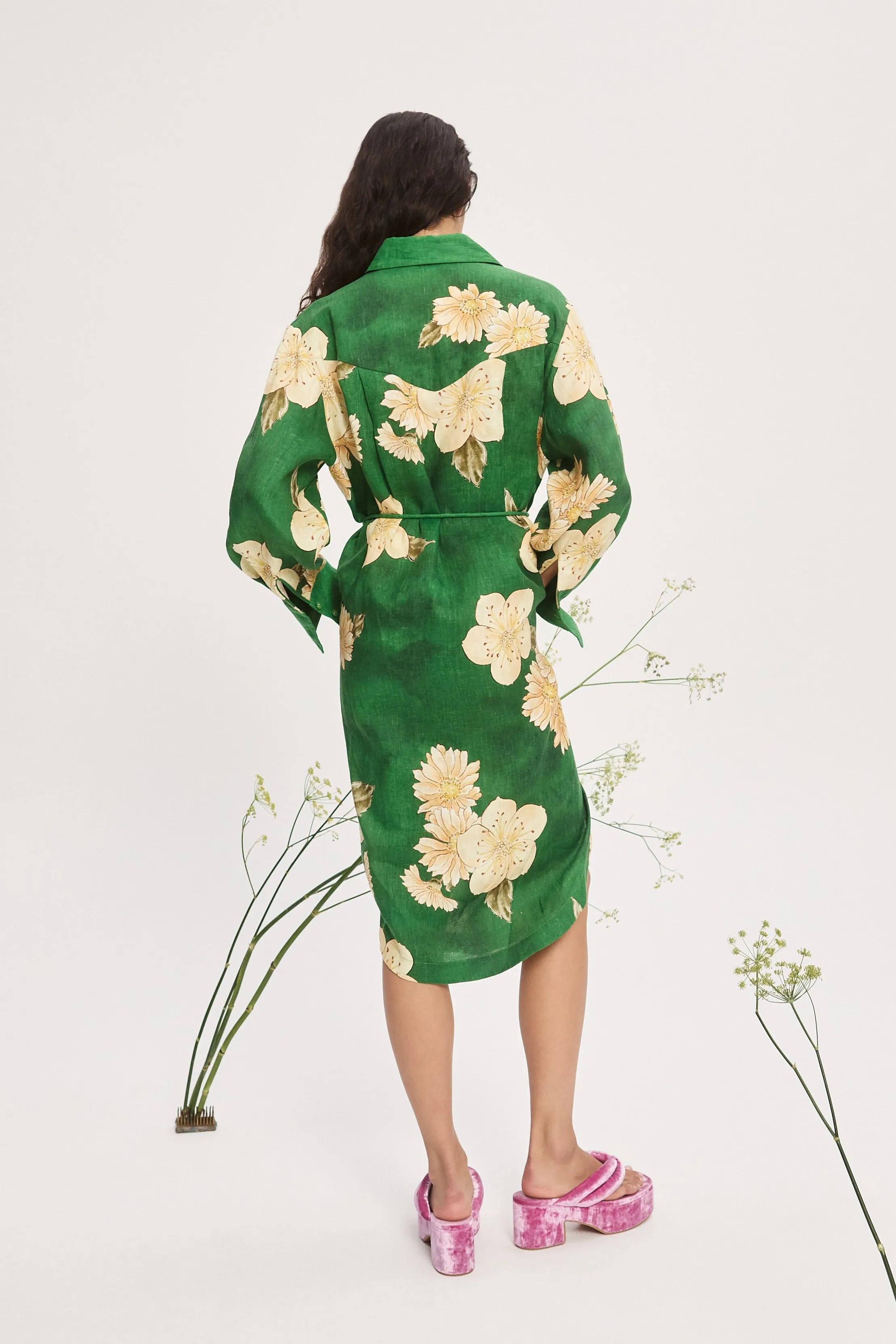 SAGE SHIRTDRESS sold by Alemais product image thumbnail 4