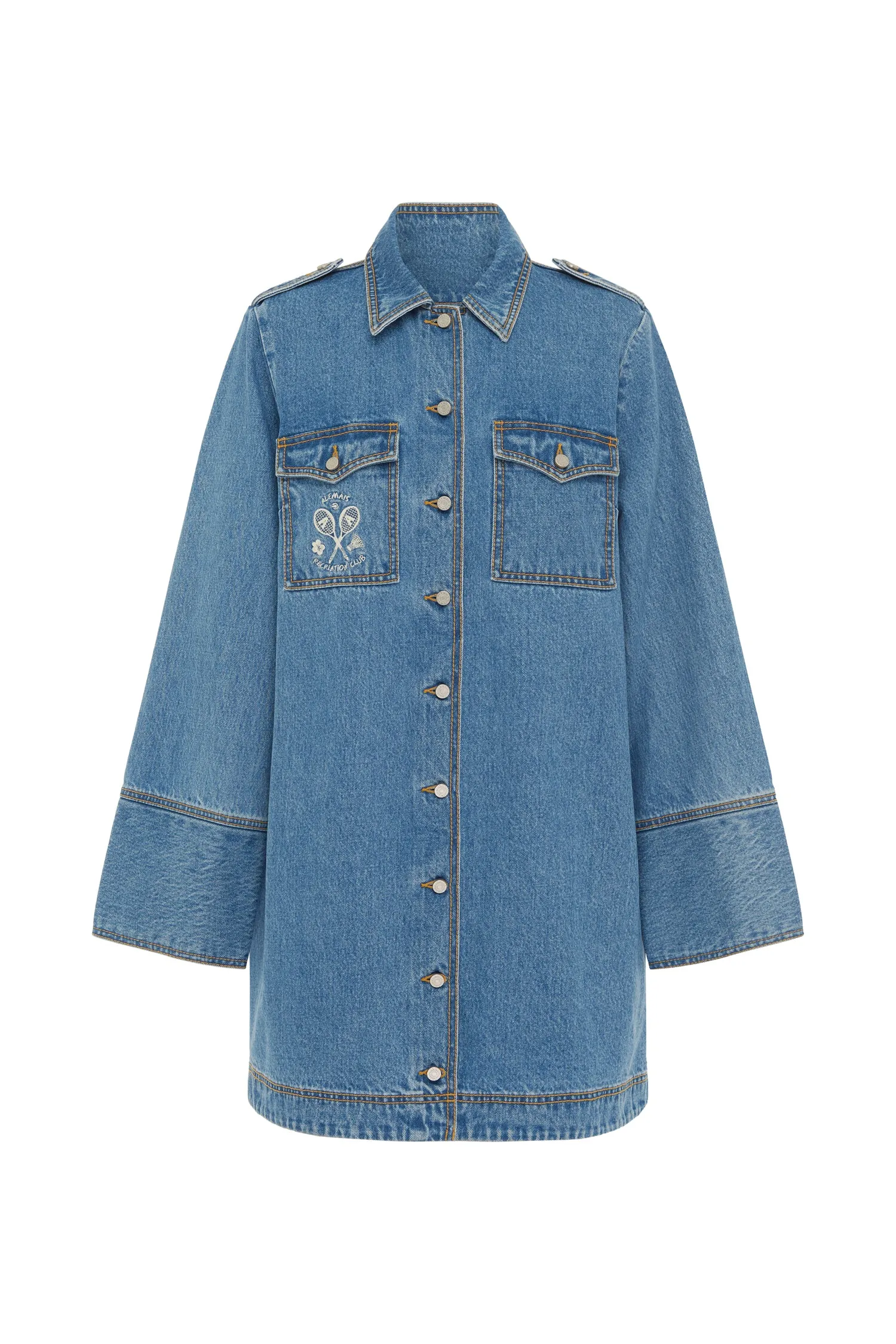 STEPHI DENIM MINI DRESS sold by Alemais product image thumbnail 2