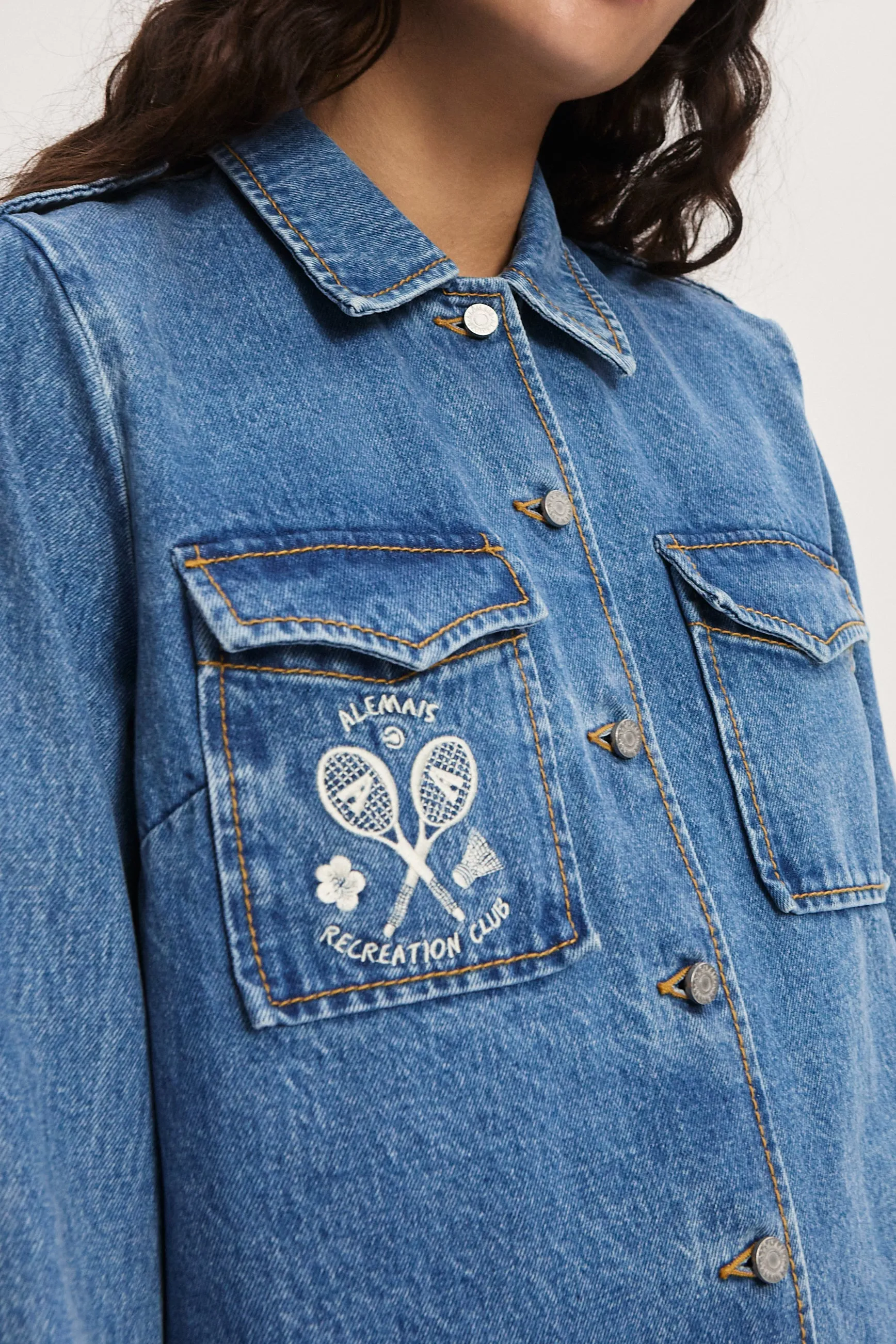 STEPHI DENIM MINI DRESS sold by Alemais product image thumbnail 5