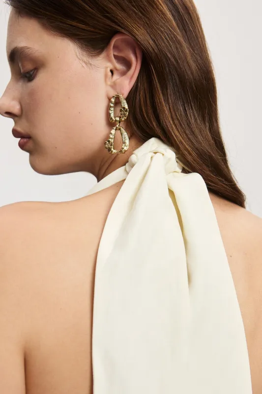 TEAM SPIRIT BAMBOO CHAIN EARRINGS sold by Alemais