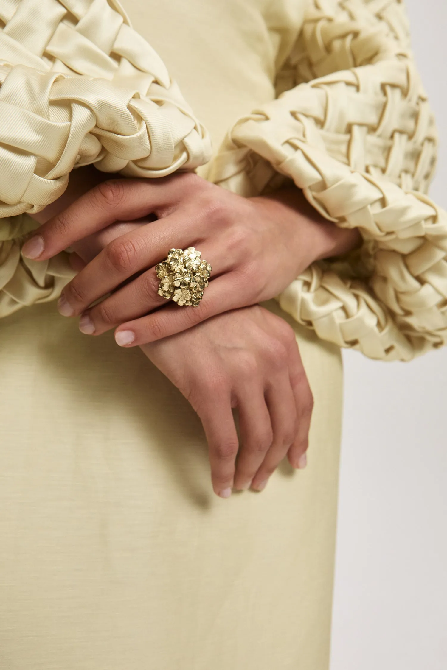 TEAM SPIRIT FLOWER BALL RING sold by Alemais