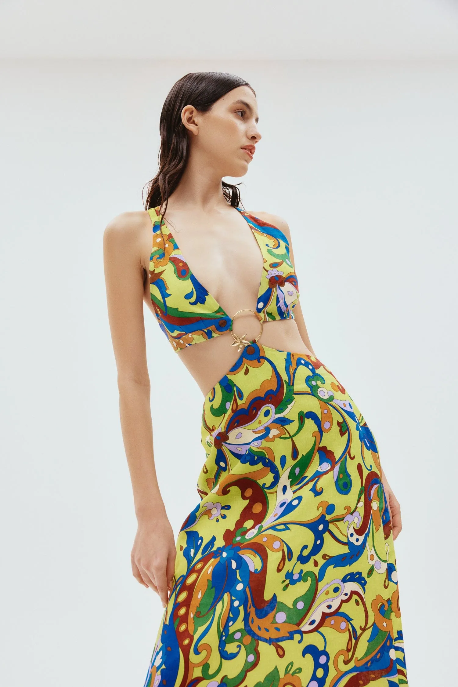 YVETTE CUT OUT MIDI DRESS sold by Alemais product image thumbnail 3